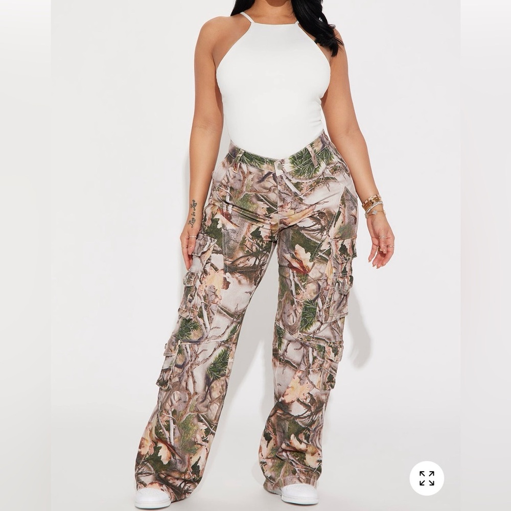 Fashion Nova Hide and Seek Camo Cargo Pants